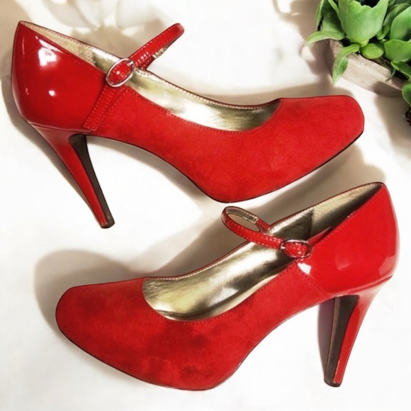 Style & Co Red Kaylee Womens Mary Janes Pumps - Picture 5 of 16